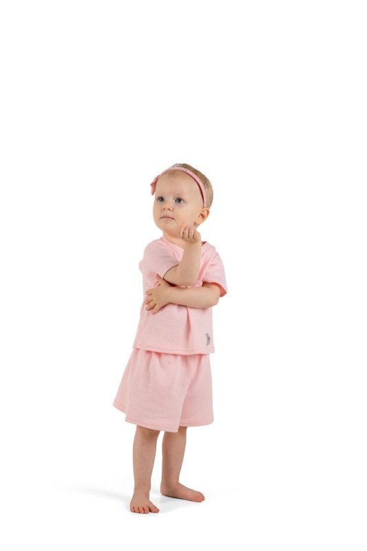 Piżama Krótka Pastel Pink